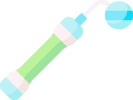 A toothbrush with a green handle and blue handle vector