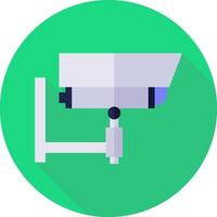 A flat icon of a security camera vector