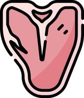 A pink tongue with a white background vector
