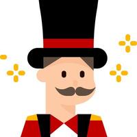 A man in a top hat and mustache vector