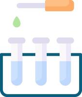 A test tube with liquid in it and a pipette vector