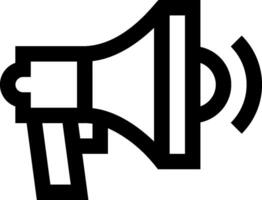 A megaphone icon on a white background vector