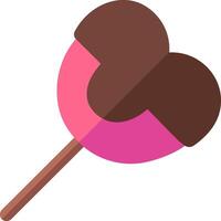 A lollipop with a heart shape on it vector