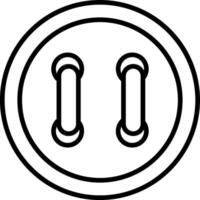 A black and white button with two handles vector