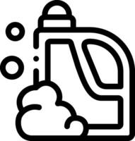 A black and white image of a bottle of cleaning product vector