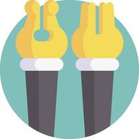 A pair of scissors with a yellow handle vector