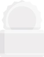 A white box with a white ribbon on it vector