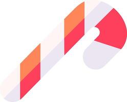 A candy cane with a red and white stripe vector
