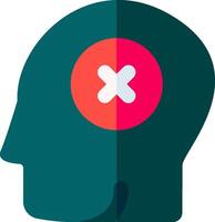 A person's head with an x on it vector