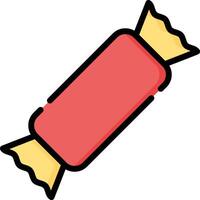 A red candy bar icon on a white background vector