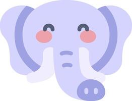 An elephant with pink cheeks and a smile vector
