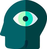 A person's head with an eye in the middle vector