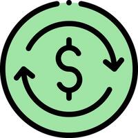 A green circle with an arrow pointing to the right vector
