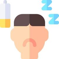 A man with a sleeping pill and a bottle of pills vector
