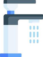A faucet with water running out of it vector