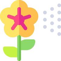 A flower with dots on it vector