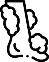 A cartoon boot with a cloud on it vector
