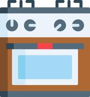A stove with two burners and a timer vector