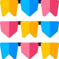 A set of colorful paper flags with arrows vector