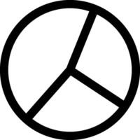 A black and white peace symbol with a line through it vector