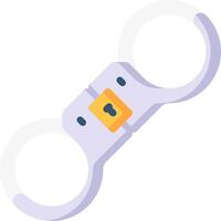 Handcuffs icon isolated on white background vector