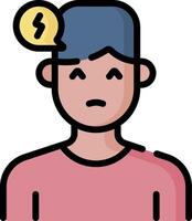 A man with a lightning bolt on his head vector