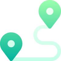 A map pointer with two green pins vector