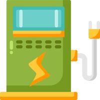 A green machine with a lightning bolt on it vector