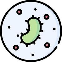 A cartoon image of a bacteria in a round shape vector