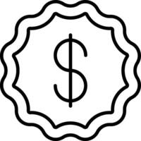 A dollar sign in a circle on a white background vector