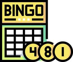 Bingo game with numbers and a bingo card vector