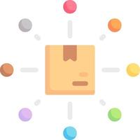 A box with many different colored dots around it vector