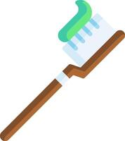 A toothbrush with green toothpaste on it vector