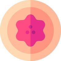 A pink flower with a button on it vector