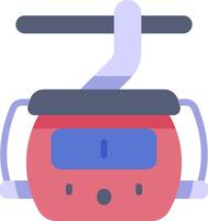 A ski lift icon with a blue and red face vector