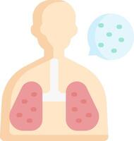 A man with lungs and a speech bubble vector