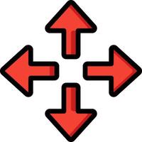 Four arrows pointing in different directions vector