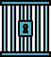 A blue and white striped background with a keyhole vector