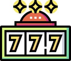 A slot machine with sevens on it vector