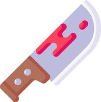 A knife with blood on it is shown vector