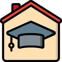 A house with a graduation cap on top vector