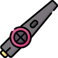 A black and pink pen with a red cross on it vector