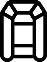 A black and white icon of a suitcase vector