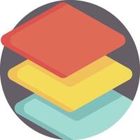 A stack of colorful blocks in a circle vector