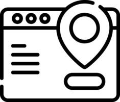 A map pin icon on a white background vector