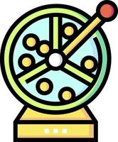 A cartoon of a wheel with a ball in it vector
