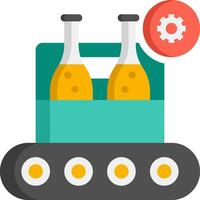 A flat icon of a beer bottle in a box vector