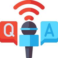 How to record a podcast vector