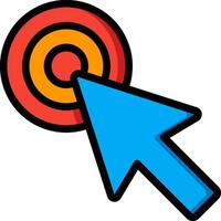 An arrow pointing to a target vector