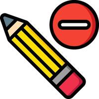 Pencil and no pencil icon vector